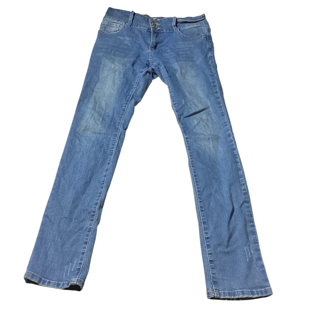 Leo: 2 Button & Zipper High Waisted style Jeans, Size 9